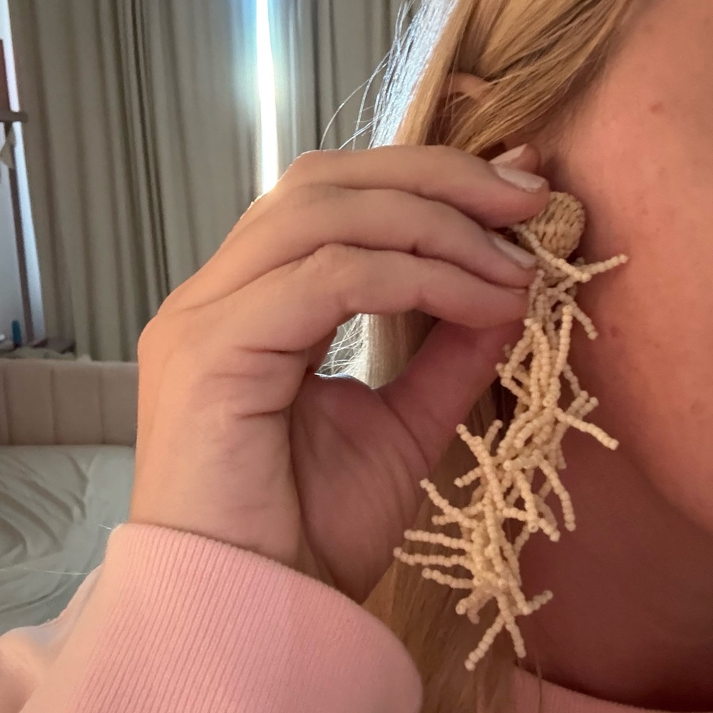 Johanna Ortiz Beaded coral Earrings